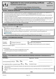 Application to vary current practising certificate