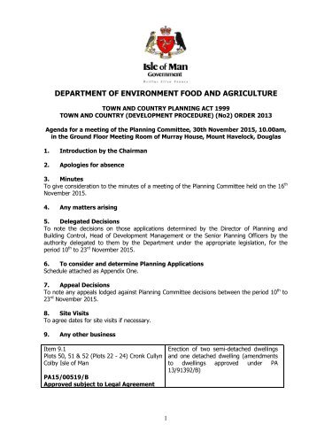 DEPARTMENT OF ENVIRONMENT FOOD AND AGRICULTURE