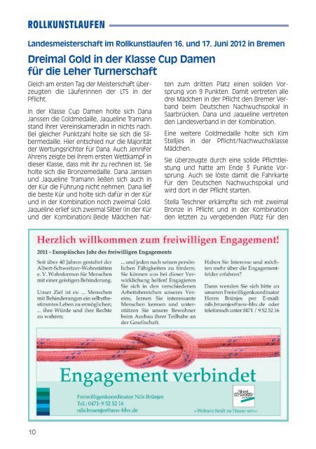 LTS Heft 4/2012 - Leher Turnerschaft von 1898 e.V.