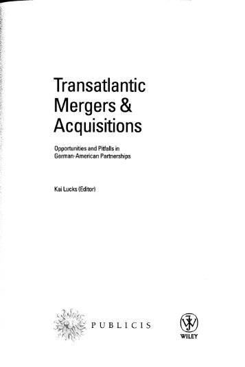 Buchveröffentlichung: Transatlantic Mergers & Acquisitions