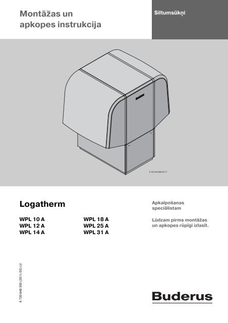 Montāžas un apkopes instrukcija Logatherm - Buderus
