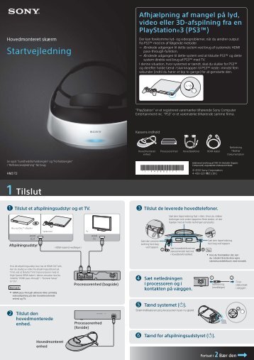 Sony HMZ-T2 - HMZ-T2 Guida di configurazione rapid Danese