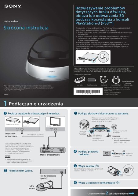 Sony HMZ-T2 - HMZ-T2 Guida di configurazione rapid Polacco