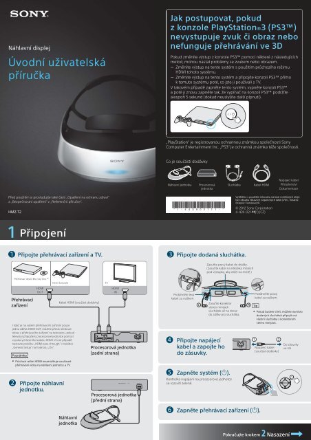 Sony HMZ-T2 - HMZ-T2 Guida di configurazione rapid Ceco