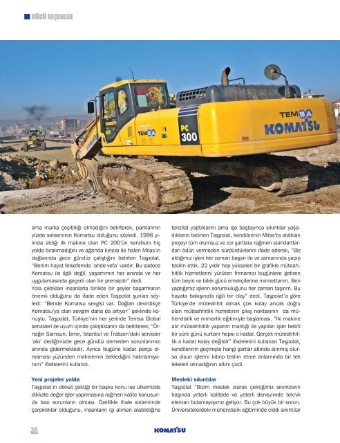 İº Makinaları Sayı:17 - KOMATSU