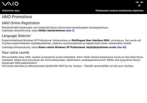 Sony PCG-K315B - PCG-K315B Manuale software Finlandese