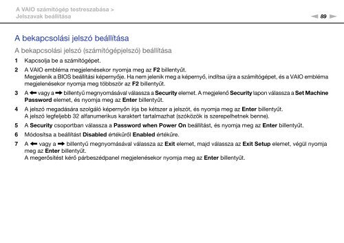 Sony VPCEB3A4E - VPCEB3A4E Istruzioni per l'uso Ungherese