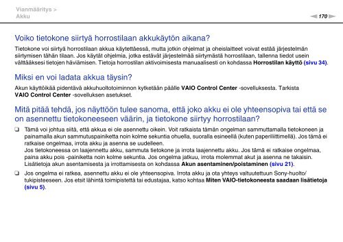 Sony VPCSE1L1E - VPCSE1L1E Istruzioni per l'uso Finlandese