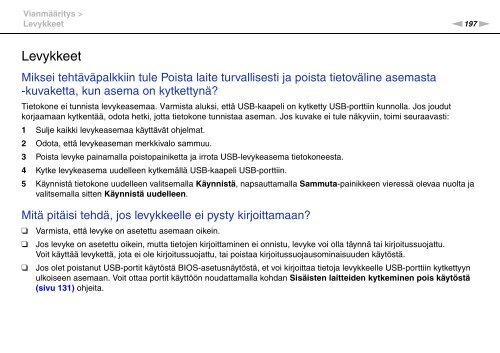 Sony VPCSE1L1E - VPCSE1L1E Istruzioni per l'uso Finlandese