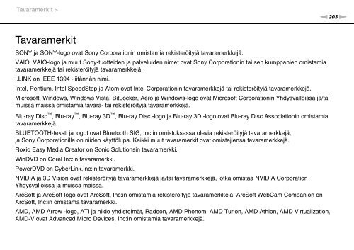 Sony VPCSE1L1E - VPCSE1L1E Istruzioni per l'uso Finlandese