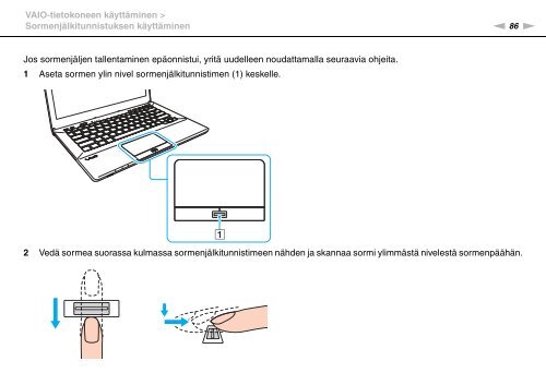 Sony VPCSE1L1E - VPCSE1L1E Istruzioni per l'uso Finlandese