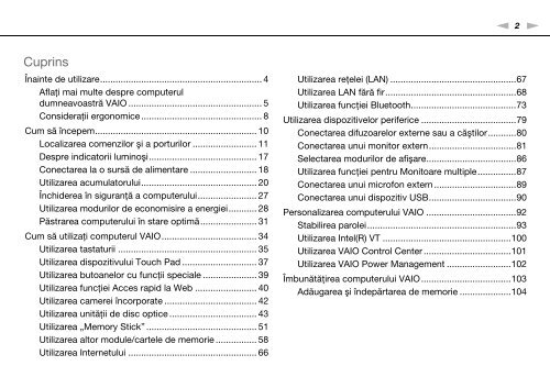 Sony VPCEB3A4E - VPCEB3A4E Istruzioni per l'uso Rumeno