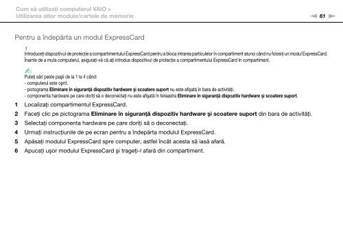 Sony VPCEB3A4E - VPCEB3A4E Istruzioni per l'uso Rumeno