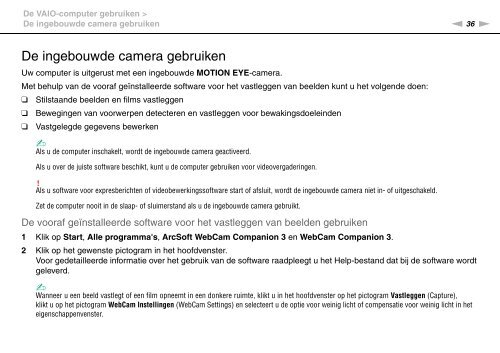 Sony VPCCW2C5E - VPCCW2C5E Istruzioni per l'uso Olandese