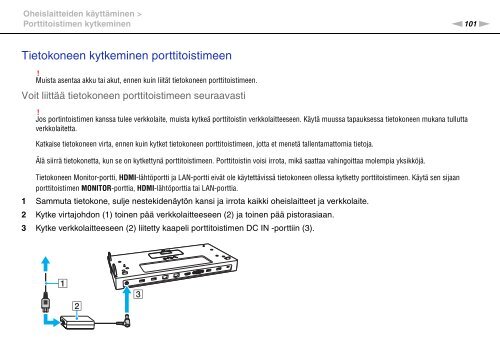 Sony VPCSB1B7E - VPCSB1B7E Istruzioni per l'uso Finlandese