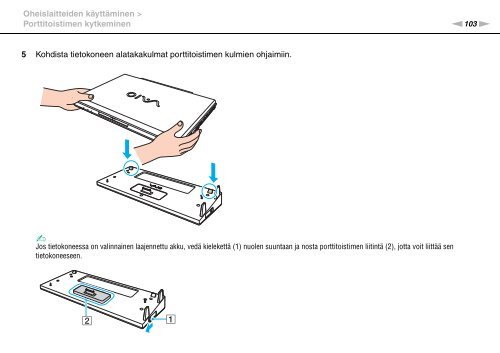 Sony VPCSB1B7E - VPCSB1B7E Istruzioni per l'uso Finlandese