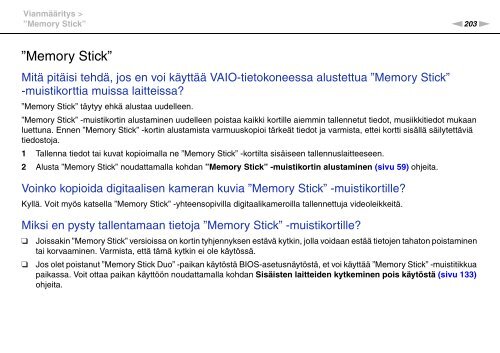 Sony VPCSB1B7E - VPCSB1B7E Istruzioni per l'uso Finlandese