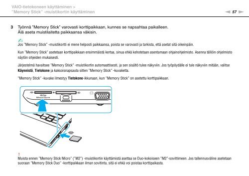 Sony VPCSB1B7E - VPCSB1B7E Istruzioni per l'uso Finlandese