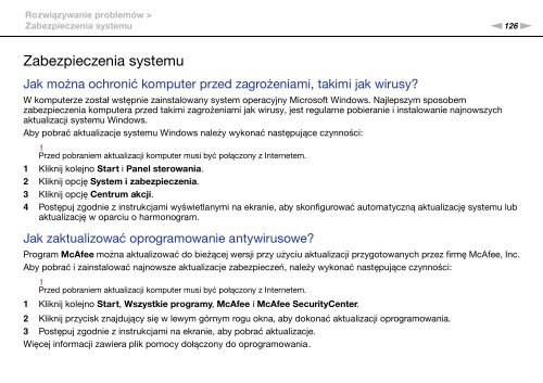 Sony VGN-NW21MF - VGN-NW21MF Istruzioni per l'uso Polacco