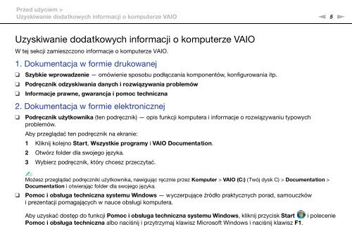 Sony VGN-NW21MF - VGN-NW21MF Istruzioni per l'uso Polacco