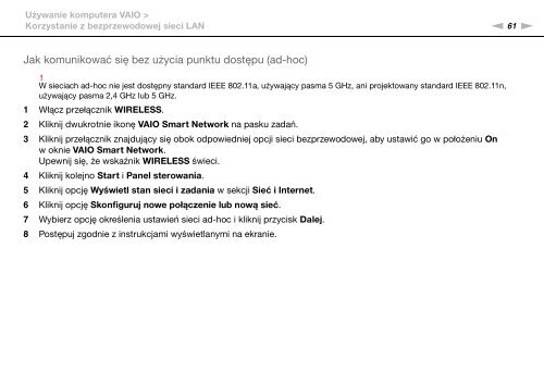 Sony VGN-NW21MF - VGN-NW21MF Istruzioni per l'uso Polacco