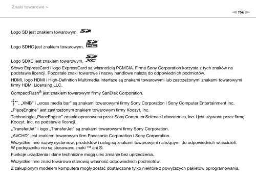 Sony VPCS13M1E - VPCS13M1E Istruzioni per l'uso Polacco