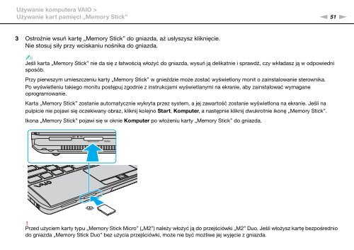 Sony VPCS13M1E - VPCS13M1E Istruzioni per l'uso Polacco