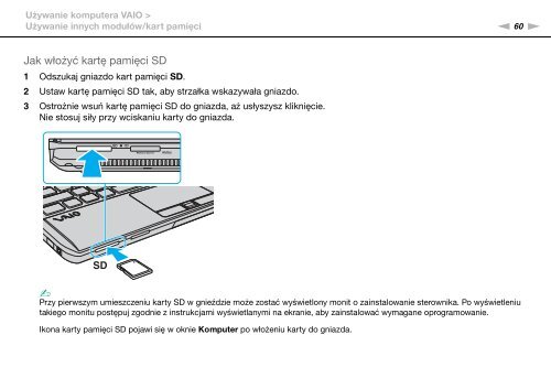 Sony VPCS13M1E - VPCS13M1E Istruzioni per l'uso Polacco