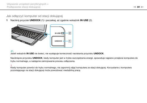 Sony VPCS13M1E - VPCS13M1E Istruzioni per l'uso Polacco