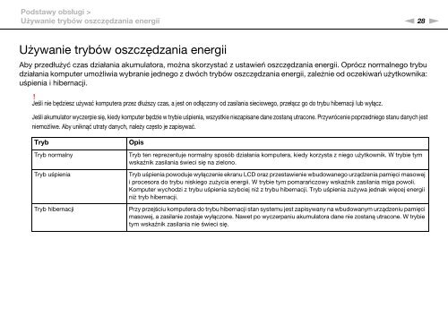 Sony VPCF24P1E - VPCF24P1E Istruzioni per l'uso Polacco