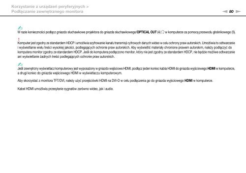 Sony VPCF24P1E - VPCF24P1E Istruzioni per l'uso Polacco