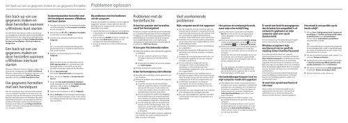 Sony VPCF24P1E - VPCF24P1E Guida alla risoluzione dei problemi Olandese