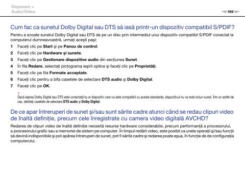 Sony VPCF13M8E - VPCF13M8E Istruzioni per l'uso Rumeno