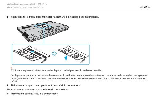 Sony VPCF13M8E - VPCF13M8E Istruzioni per l'uso Portoghese