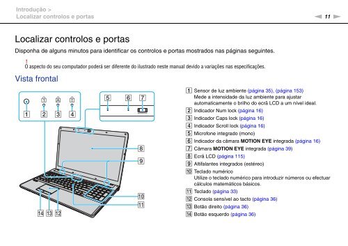 Sony VPCF13M8E - VPCF13M8E Istruzioni per l'uso Portoghese