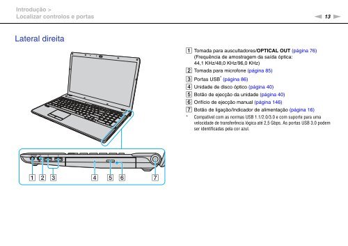 Sony VPCF13M8E - VPCF13M8E Istruzioni per l'uso Portoghese