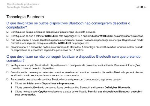 Sony VPCF13M8E - VPCF13M8E Istruzioni per l'uso Portoghese