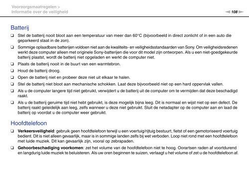 Sony VPCEB3E1R - VPCEB3E1R Istruzioni per l'uso Olandese