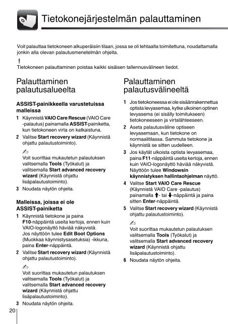Sony VPCEB3E1R - VPCEB3E1R Guida alla risoluzione dei problemi Danese