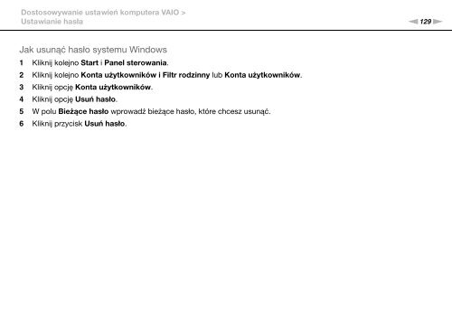 Sony VPCSB4N9E - VPCSB4N9E Istruzioni per l'uso Polacco