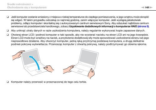 Sony VPCSB4N9E - VPCSB4N9E Istruzioni per l'uso Polacco