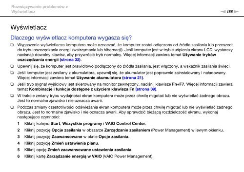 Sony VPCSB4N9E - VPCSB4N9E Istruzioni per l'uso Polacco