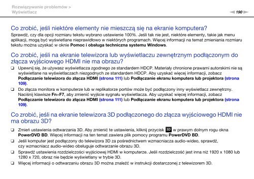 Sony VPCSB4N9E - VPCSB4N9E Istruzioni per l'uso Polacco