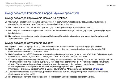 Sony VPCSB4N9E - VPCSB4N9E Istruzioni per l'uso Polacco