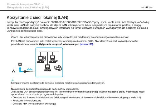 Sony VPCSB4N9E - VPCSB4N9E Istruzioni per l'uso Polacco