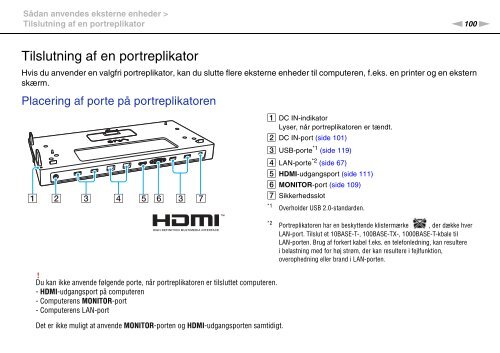 Sony VPCSB4N9E - VPCSB4N9E Istruzioni per l'uso Danese