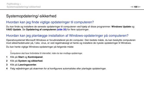 Sony VPCSB4N9E - VPCSB4N9E Istruzioni per l'uso Danese