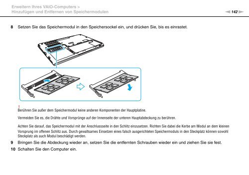 Sony VPCSB4N9E - VPCSB4N9E Istruzioni per l'uso Tedesco