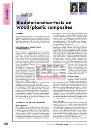 Biodeterioration-tests on wood/plastic composites - CHIMICA OGGI ...