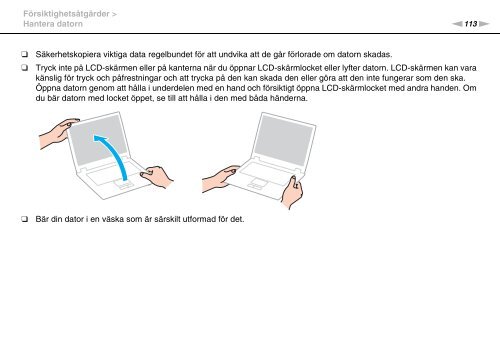 Sony VPCF24A4E - VPCF24A4E Istruzioni per l'uso Svedese